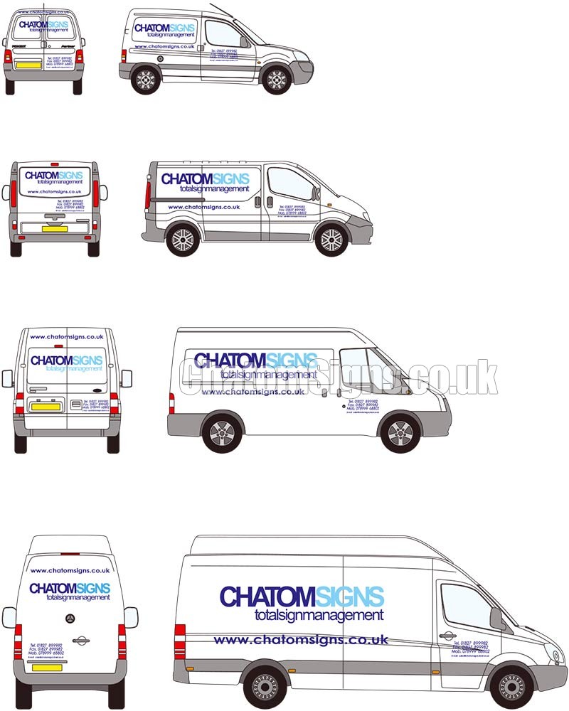 Two Colour Text / Logo Large Van